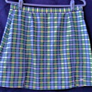 REEBOK blue green white plaid tennis skirt size 14